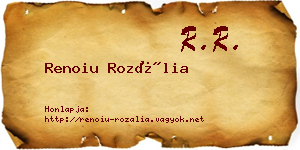 Renoiu Rozália névjegykártya