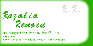 rozalia renoiu business card